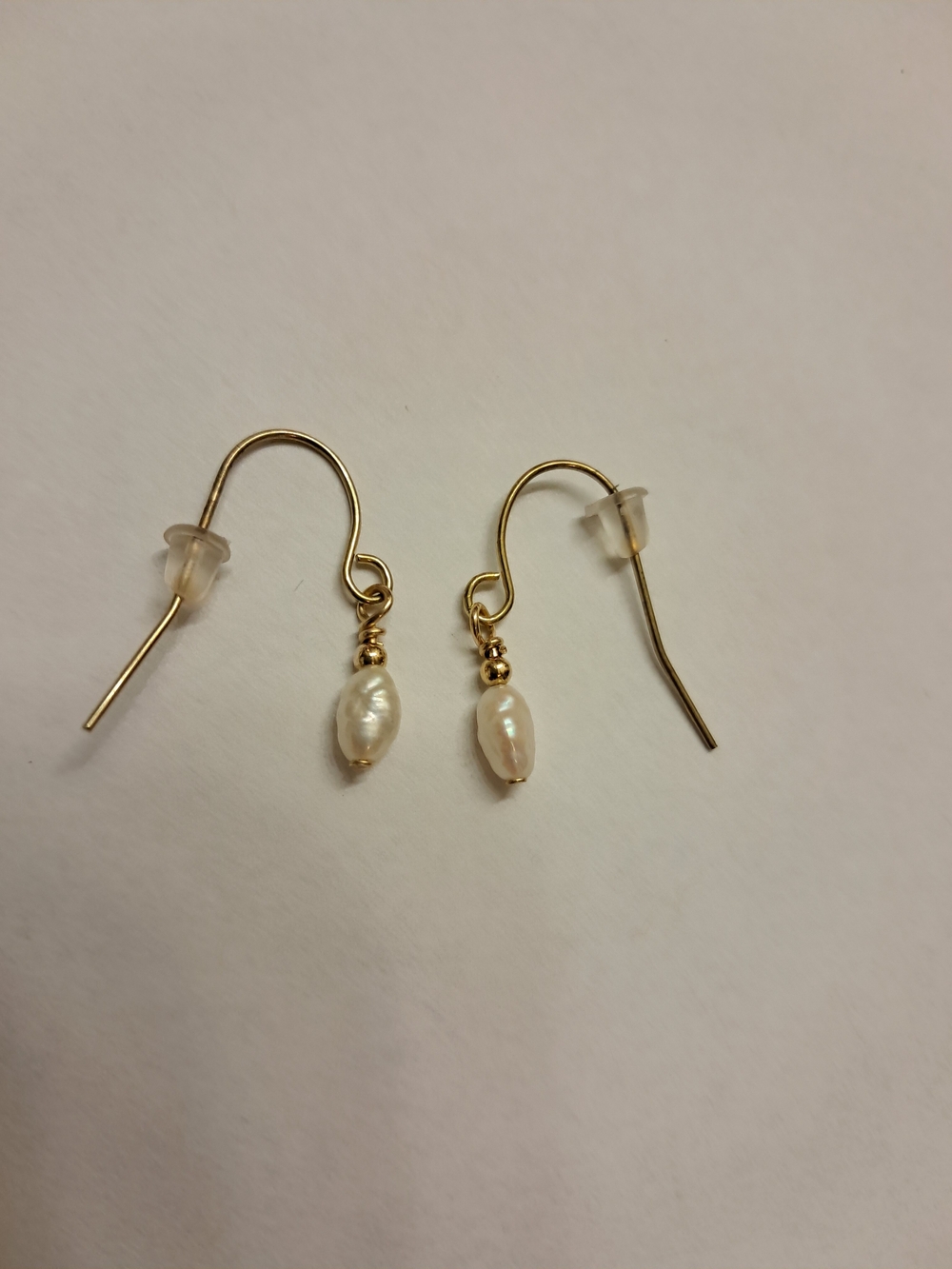 14K Gold Freshwater Pearl Drop Earrings